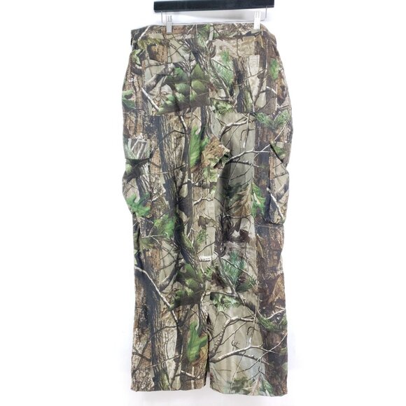 Field & Stream Mens Large Camouflage Nylon Cargo Hunting Pants With Elastic - Picture 2 of 10